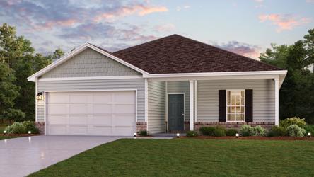 A house with a garage.