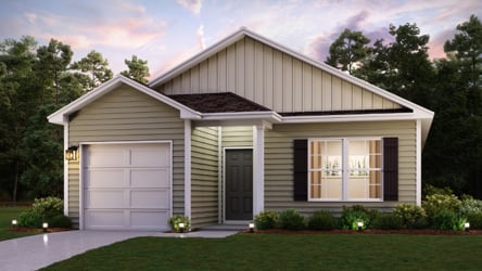 A house with a garage.