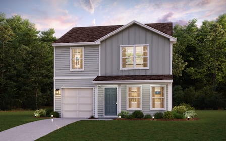 A house with a driveway.
