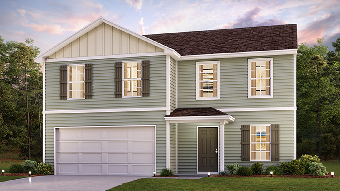A house with a garage.