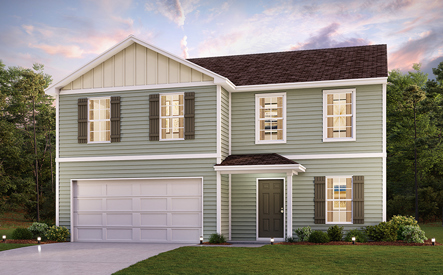 Pleasant Ridge single-family Essex elevation a render in Charlestown IN
