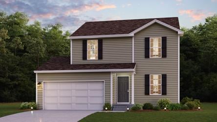 A house with a garage.