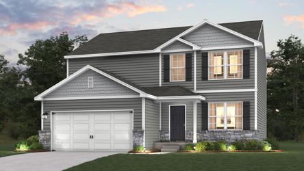 A house with a garage.