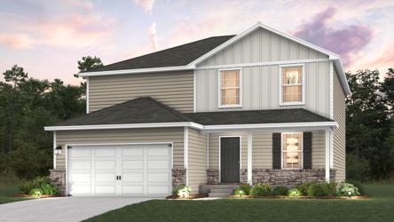 A house with a garage.