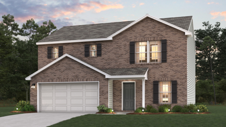 A house with a garage.