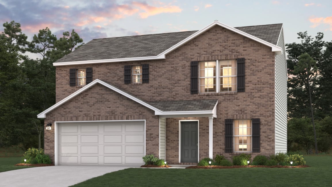 A house with a garage.