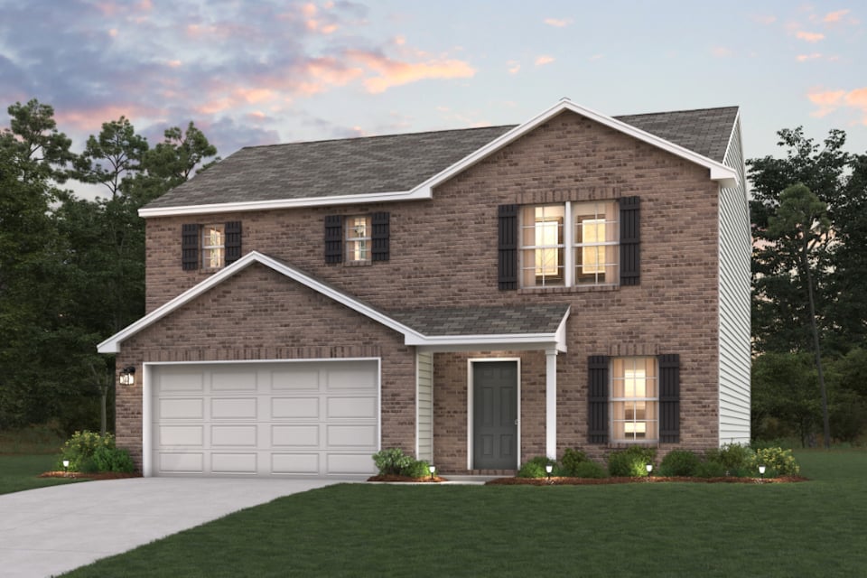 A house with a garage.