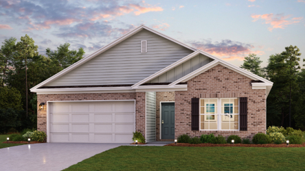 A house with a garage.