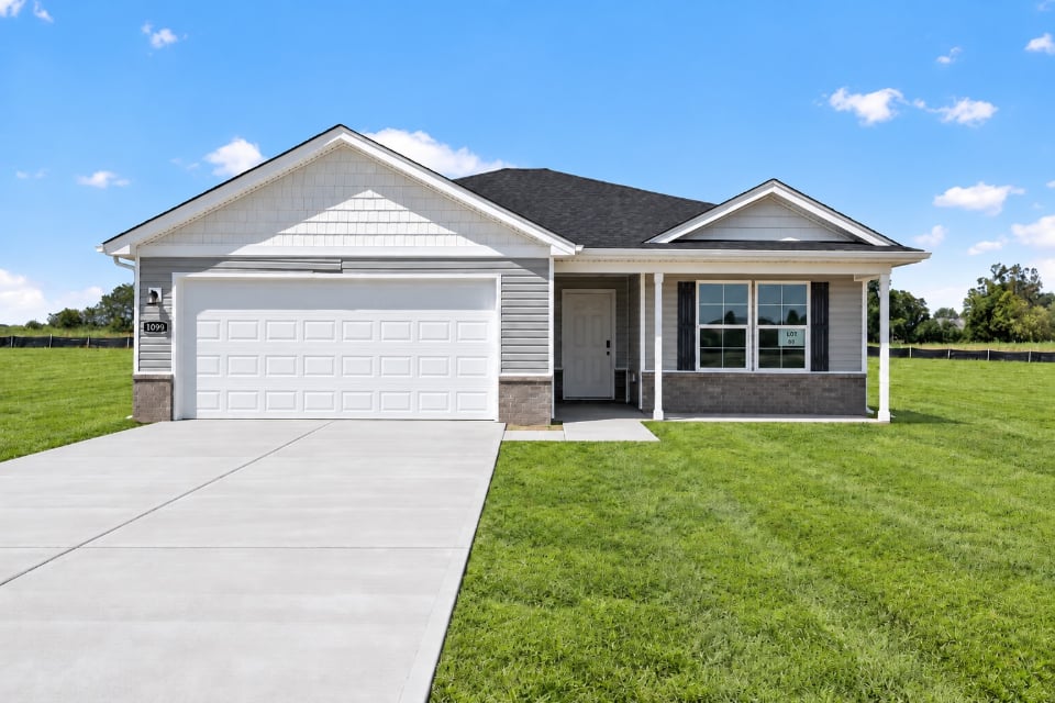 A house with a garage.
