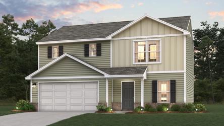 A house with a garage.