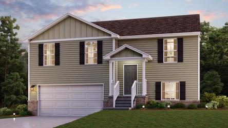 A house with a garage.