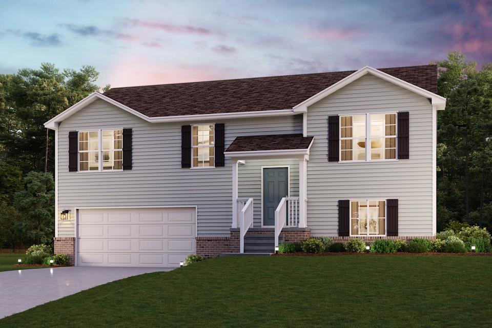 A house with a garage.