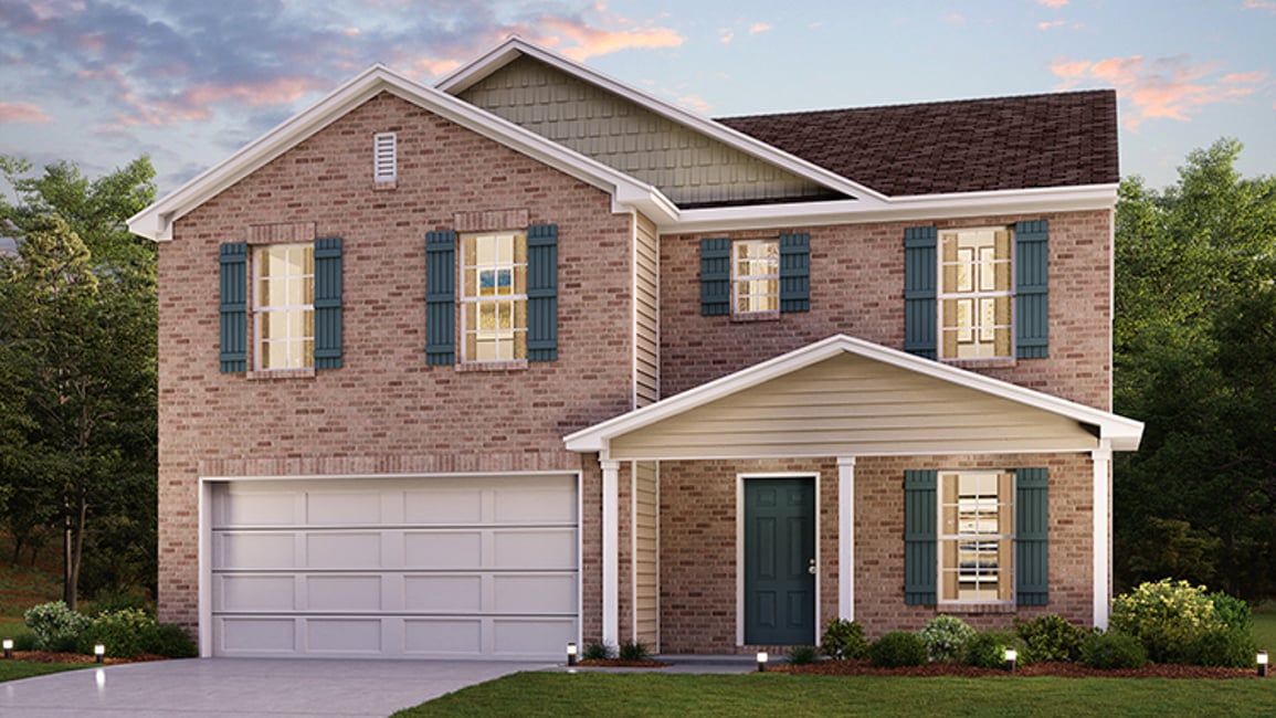 A large brick house.