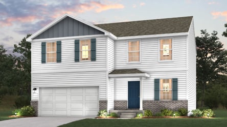 A house with a garage.