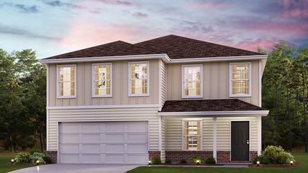 A house with a garage.