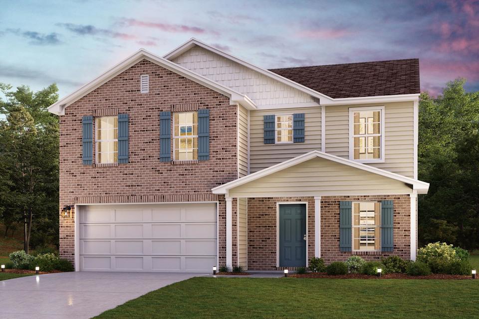A large brick house.