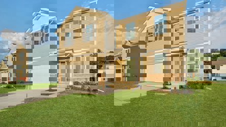 A house with a lawn.