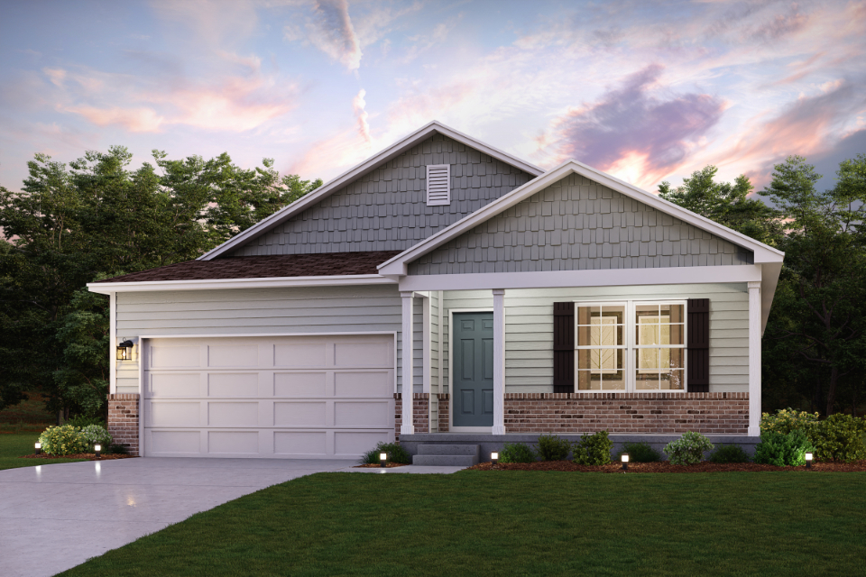A house with a garage.