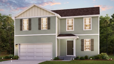A house with a garage.