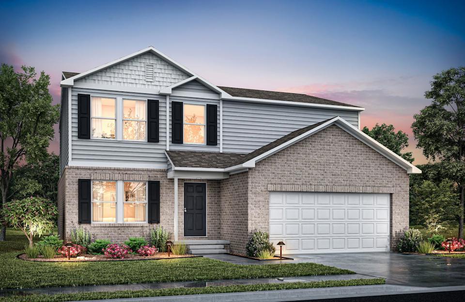 A house with a garage.