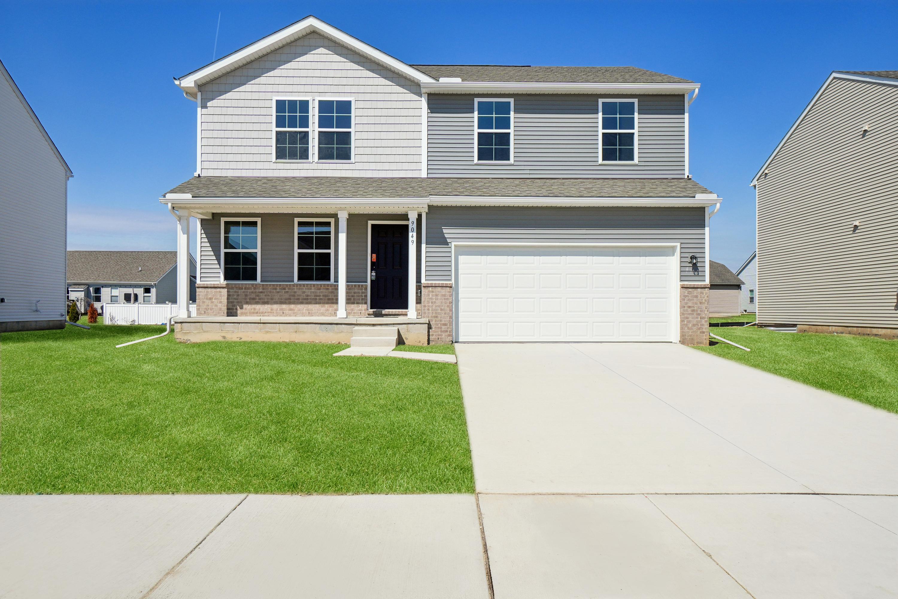 A house with a garage.