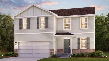 A house with a garage.