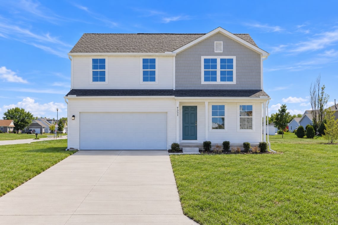 A house with a garage.
