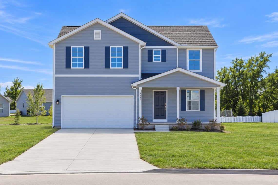A house with a garage.