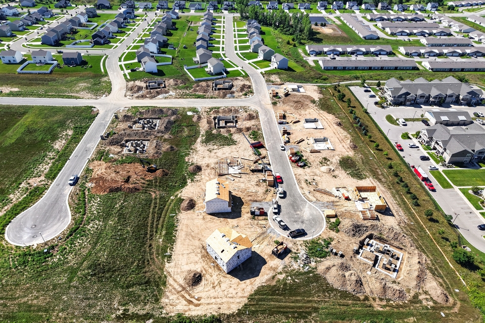 A high angle view of a road.