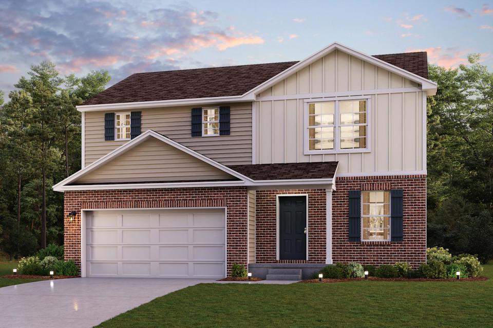 A house with a garage.