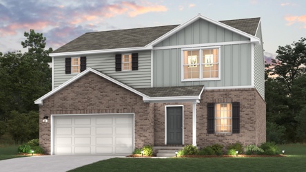 A house with a garage.