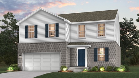 A house with a garage.