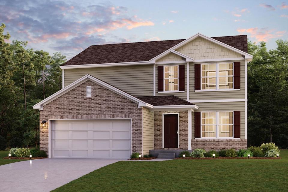 A house with a garage.