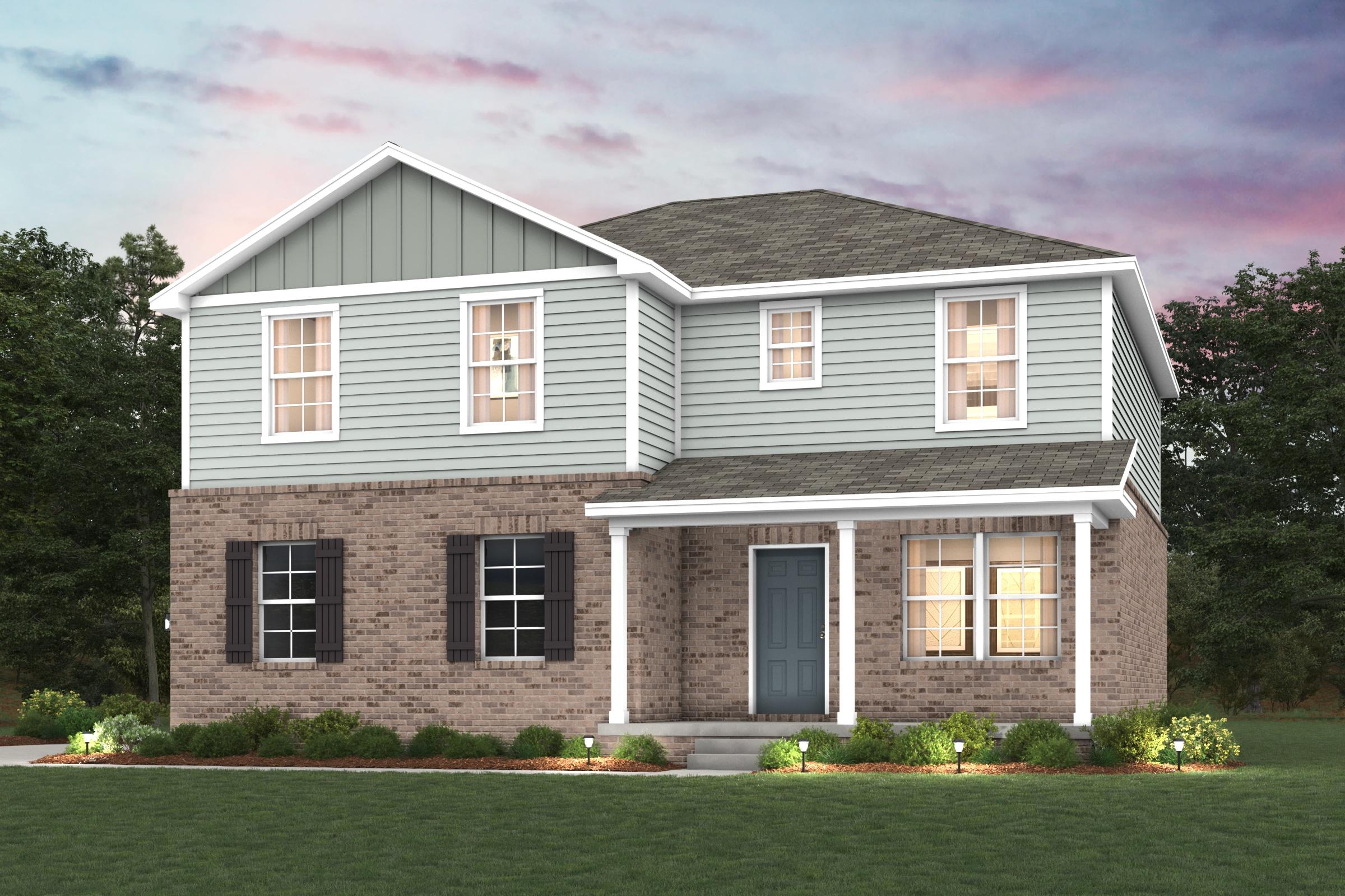 A large brick house.