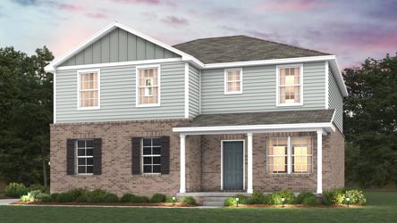 A large brick house.