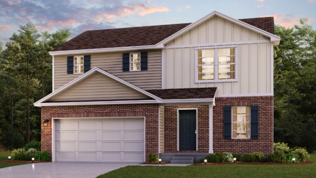A house with a garage.