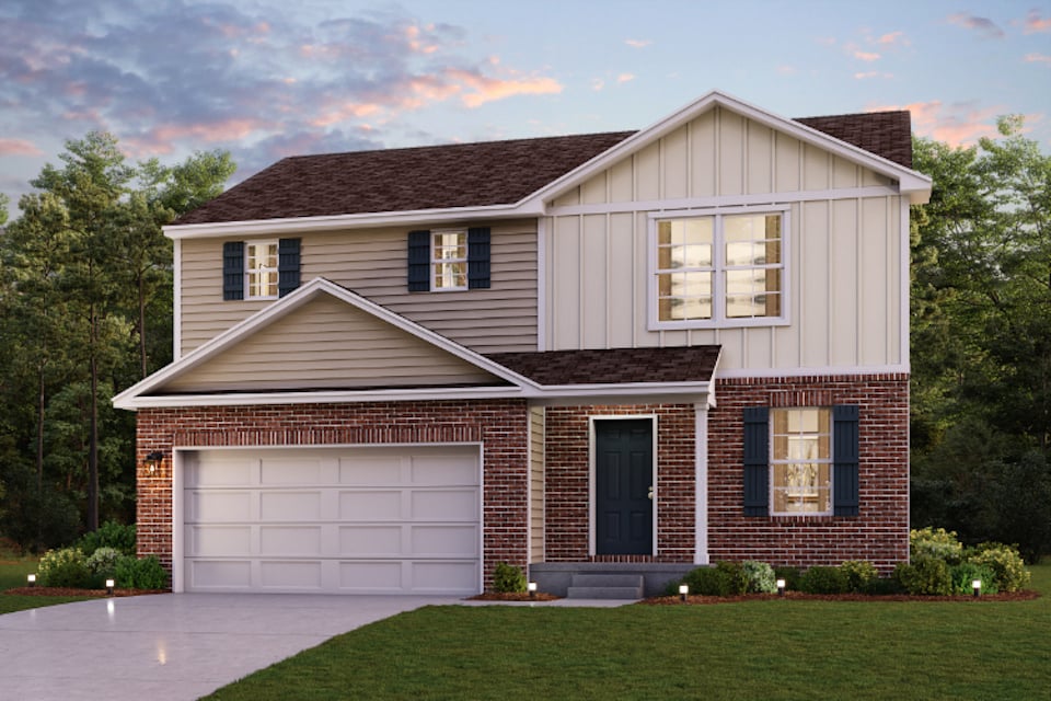 A house with a garage.