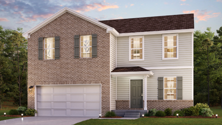 A large brick house.