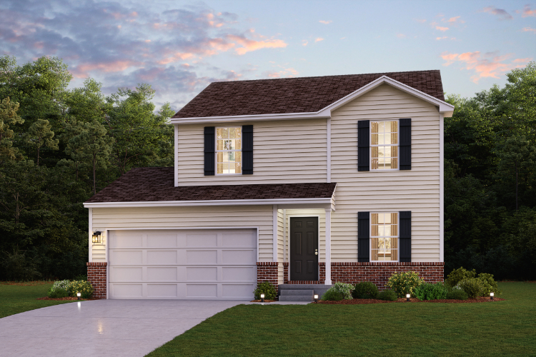 A house with a garage.