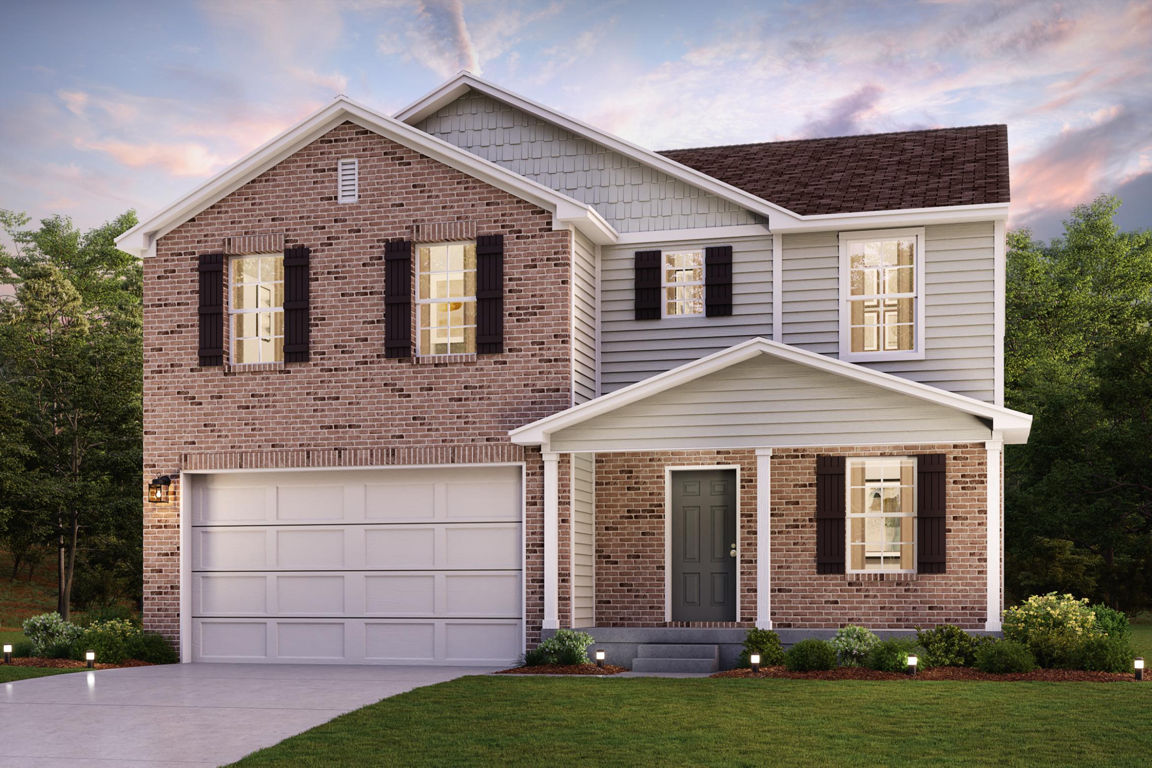 A house with a garage.