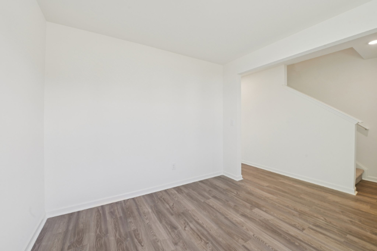 A room with white walls.