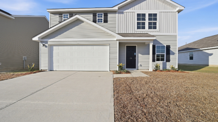 A house with a garage.