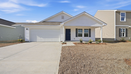 A house with a driveway.