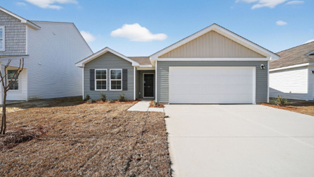A house with a garage.