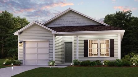 A house with a garage.