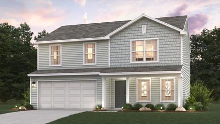 A house with a garage.