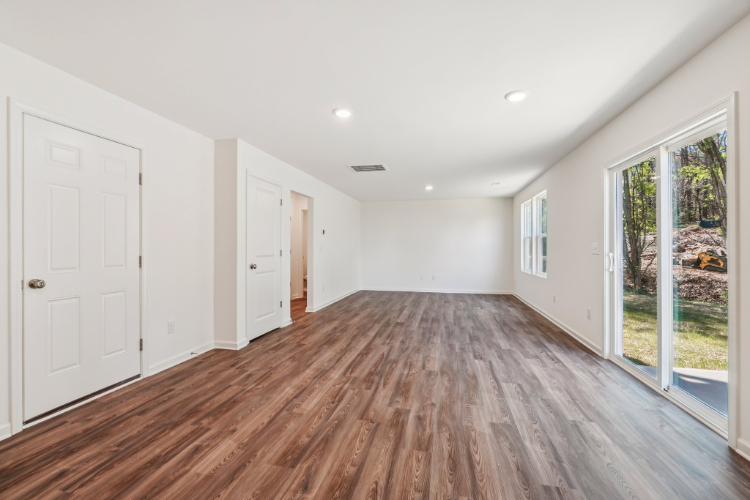 A room with white doors.