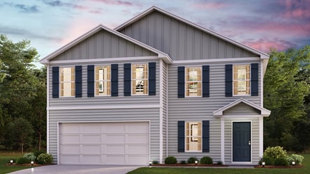 A house with a garage.