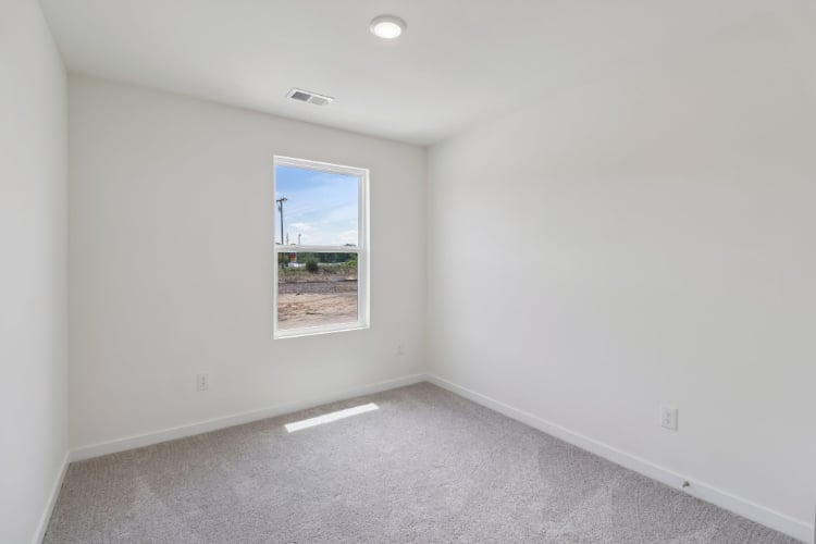 A room with a window.