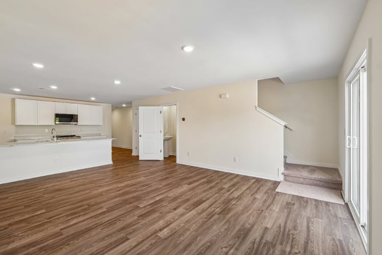 A large empty kitchen.
